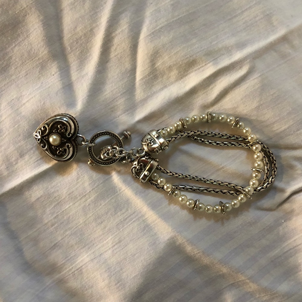 Brighton Silver and Pearl Bracelet